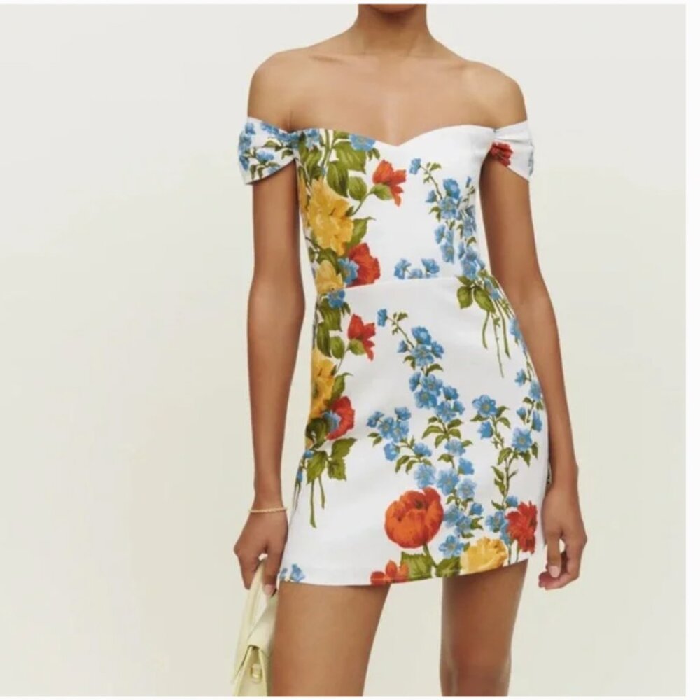 Reformation Gavina linen flower dress